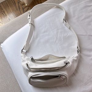 Brandy Melville white waist bag